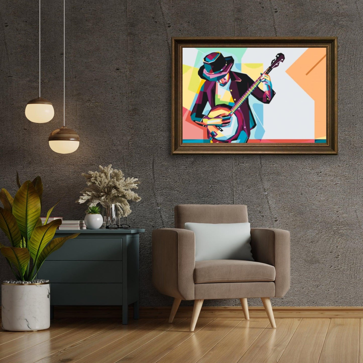 Diamond Painting - Mężczyzna gra na banjo - SEOS Shop ®