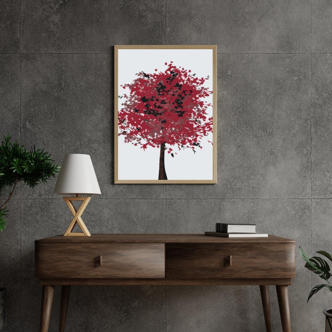 Diamond Painting - Czerwona drzewo - SEOS Shop ®