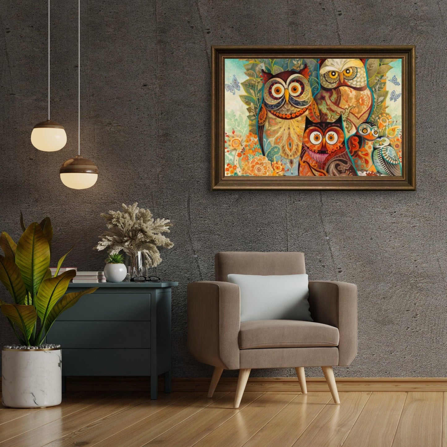 Diamond Painting - Obraz Sów