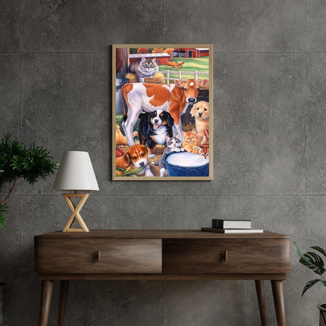 Diamond Painting - Przyjaciele z szopy