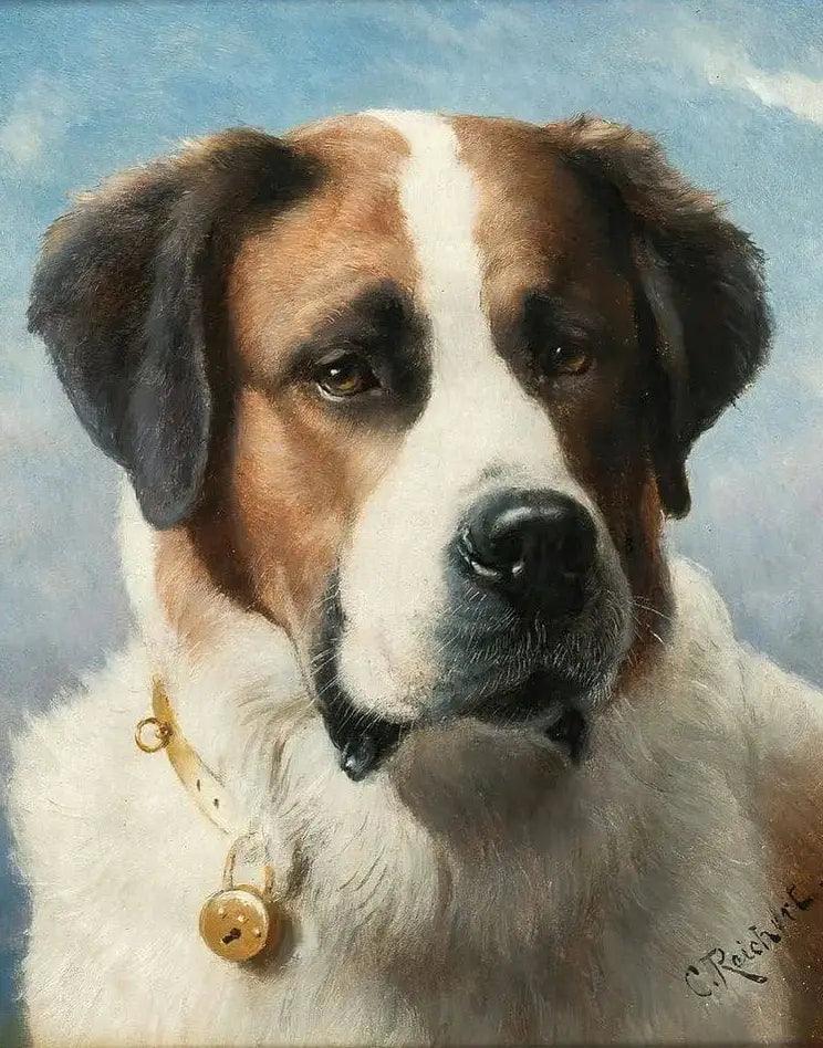 Diamond Painting - Obraz świętego Bernarda: Pies