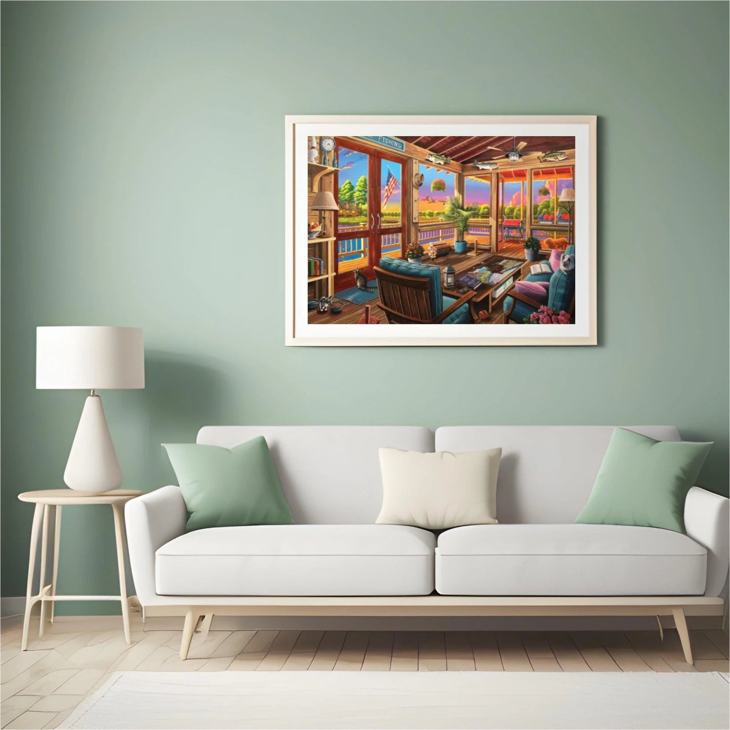 Diamond Painting - Widok na jezioro - SEOS Shop ®
