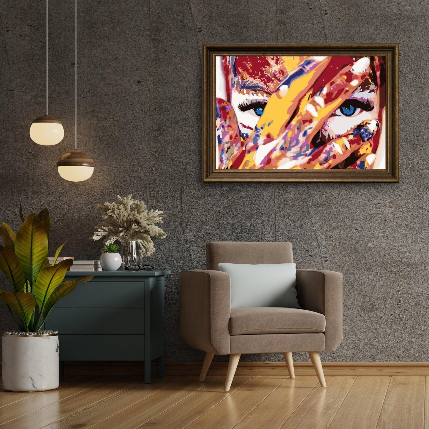 Diamond Painting - Kobieta z niebieskimi oczami - SEOS Shop ®
