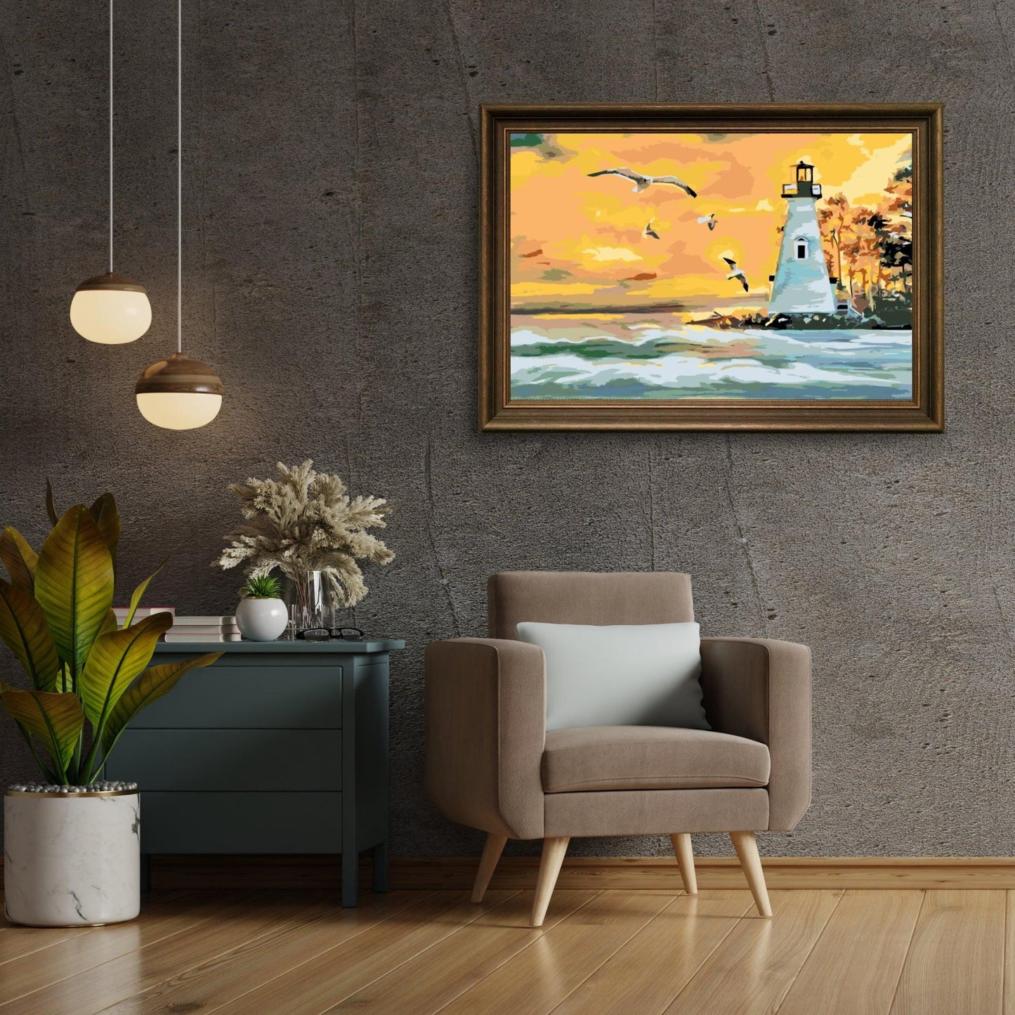Diamond Painting - Latarni morskiej i mewy - SEOS Shop ®