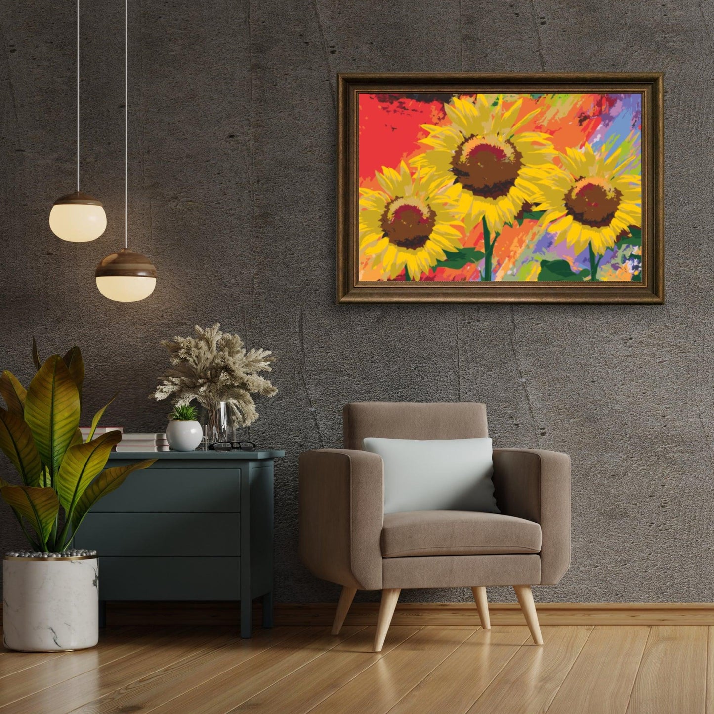 Diamond Painting - Słoneczniki w studiu - SEOS Shop ®