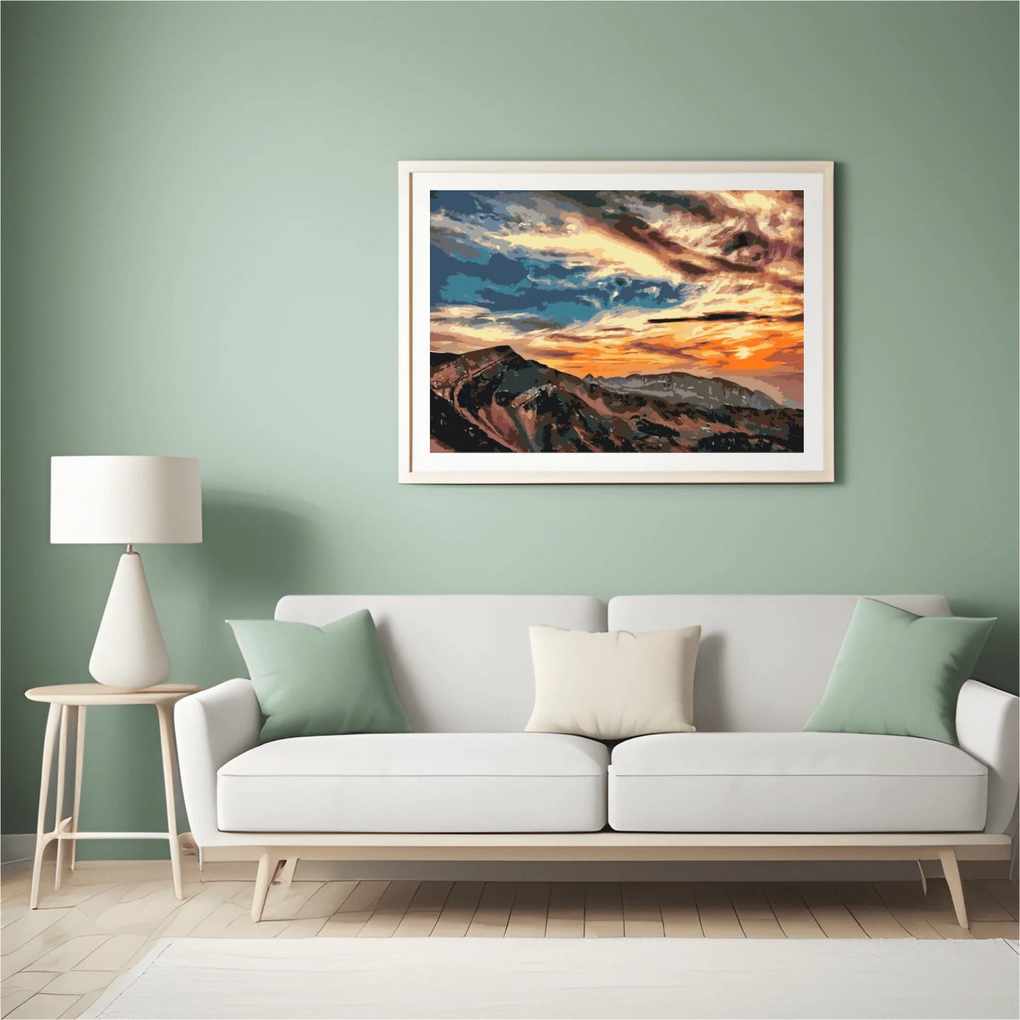Diamond Painting - Zachód słońca nad górami - SEOS Shop ®