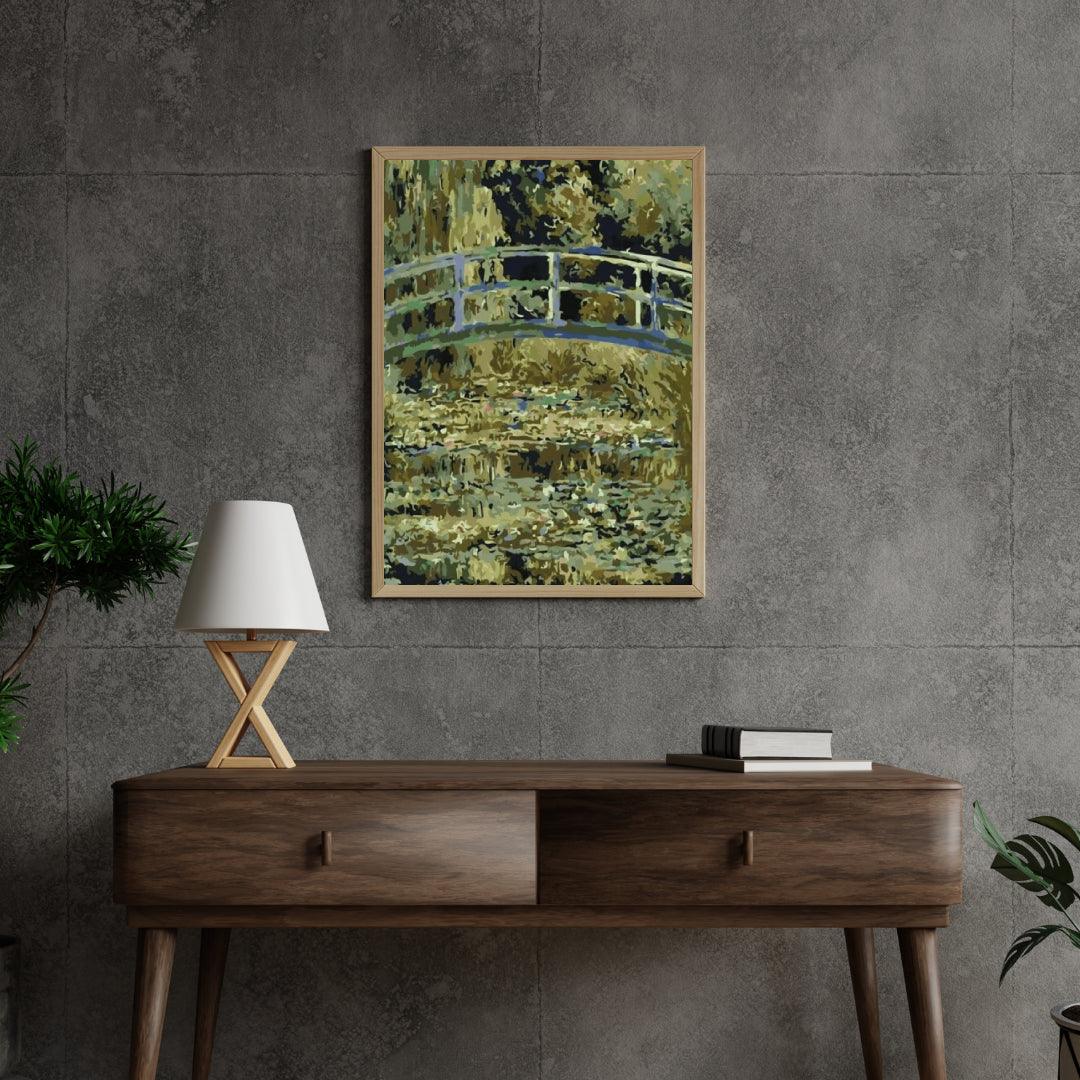 Diamond Painting Most nad stawem z liliami wodnymi - SEOS Shop ®