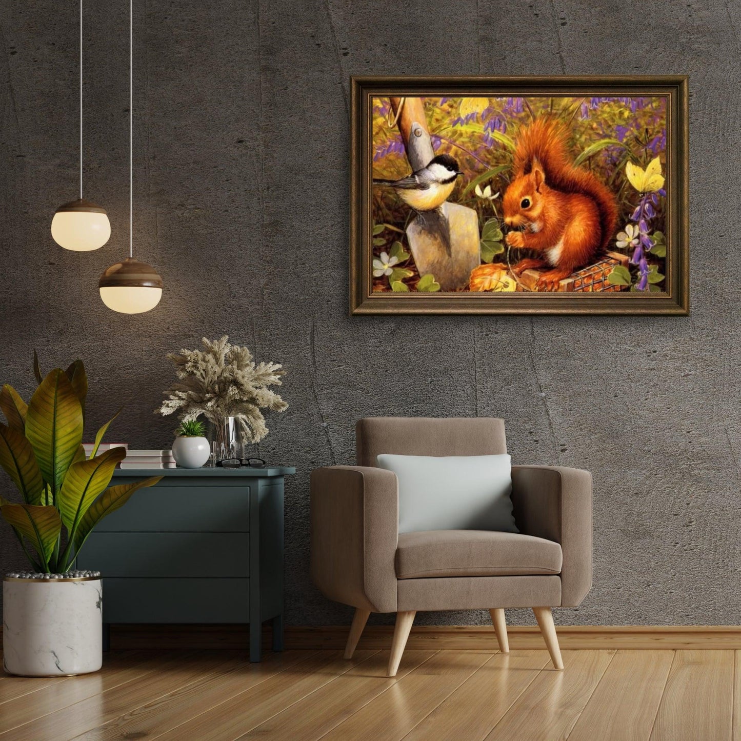 Diamond Painting Wiewiórka z ptakiem - SEOS Shop ®
