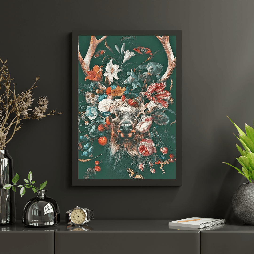 Diamond Painting Jeleń z kwiatami - SEOS Shop ®