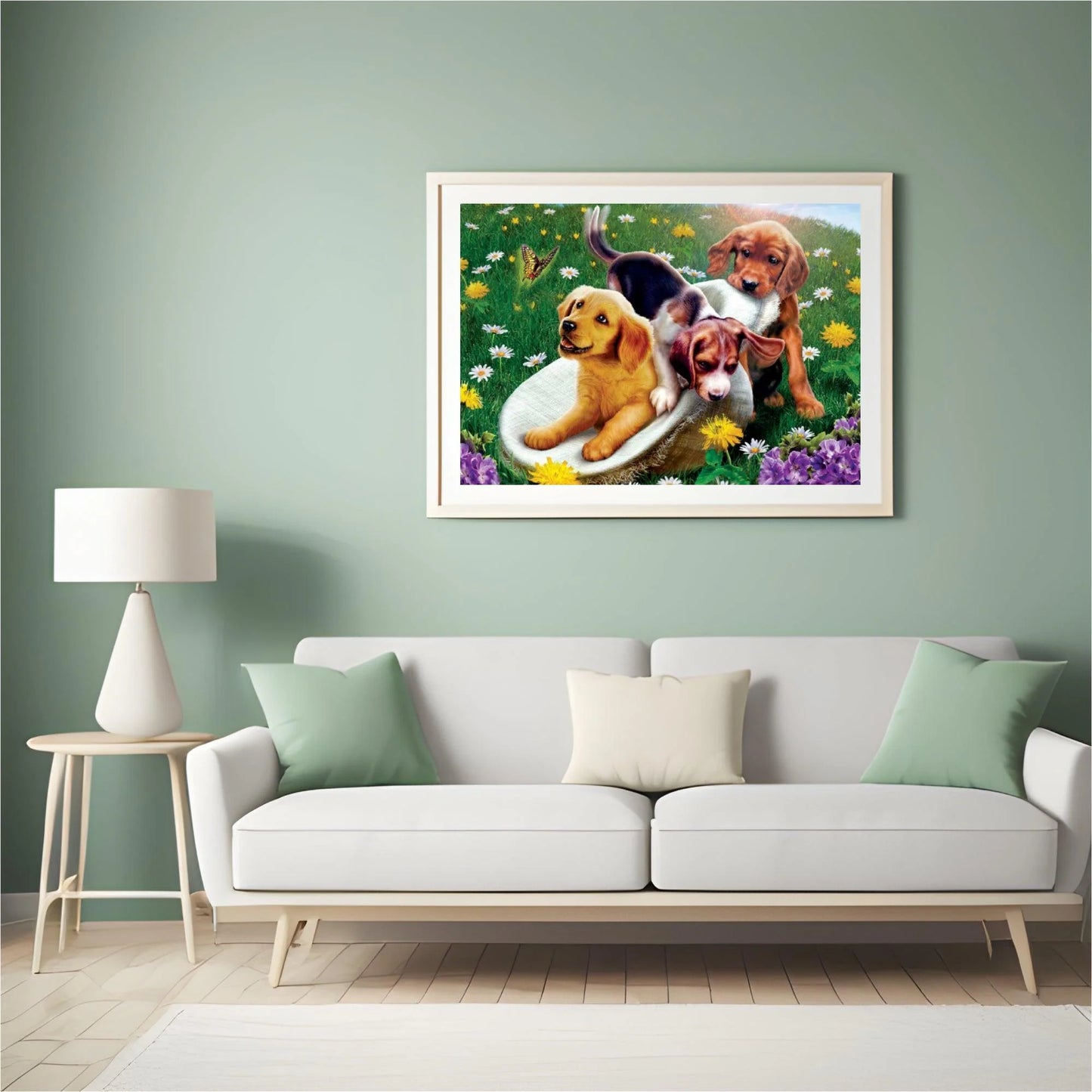 Diamond Painting Psy i kwiaty - SEOS Shop ®