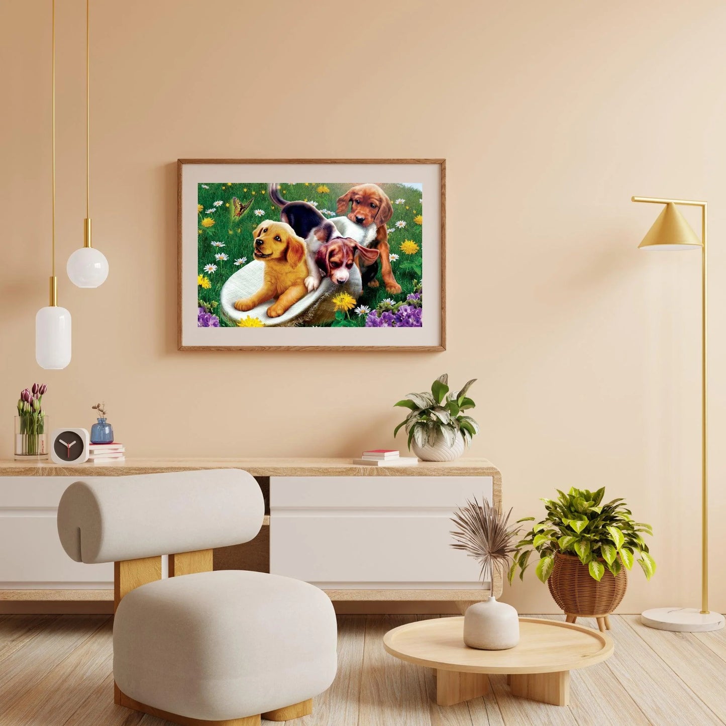 Diamond Painting Psy i kwiaty - SEOS Shop ®