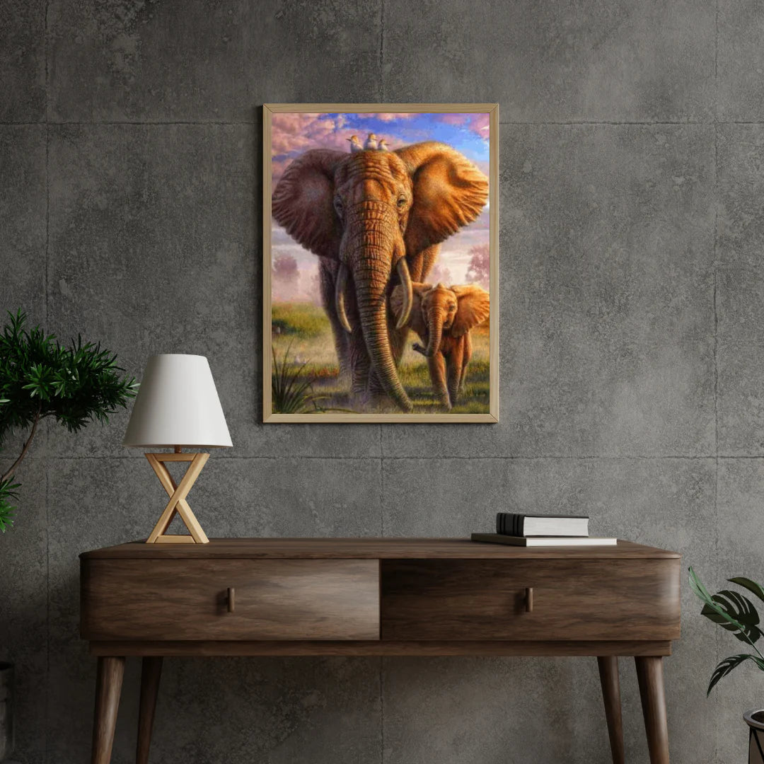 Diamond Painting Kolorowa Safari Słoń - SEOS Shop ®