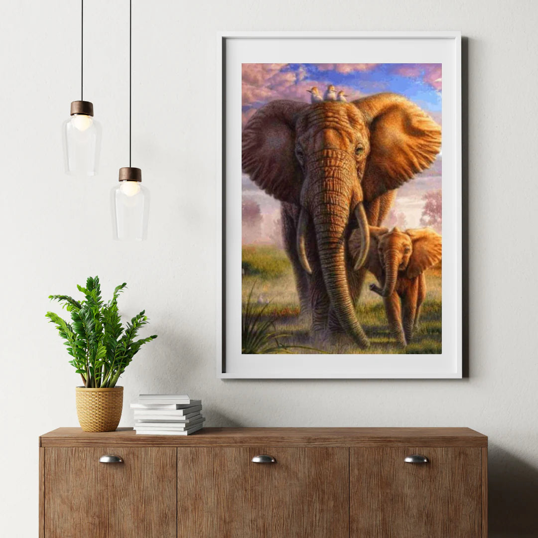 Diamond Painting Kolorowa Safari Słoń - SEOS Shop ®