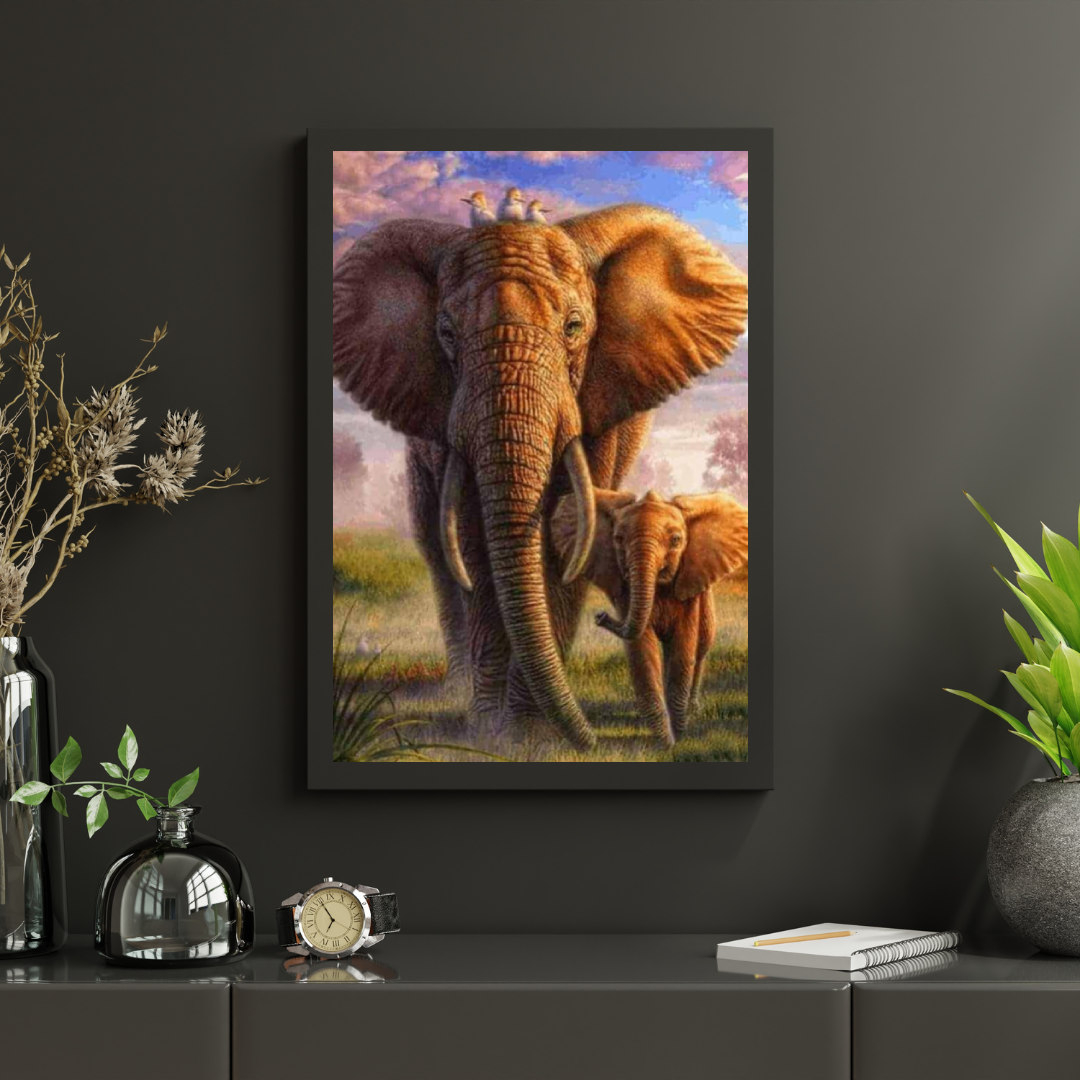 Diamond Painting Kolorowa Safari Słoń - SEOS Shop ®