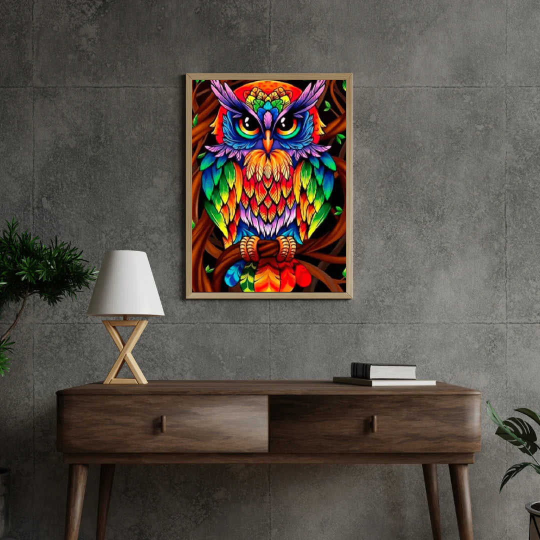 Diamond Painting Kolorowa sówka - SEOS Shop ®