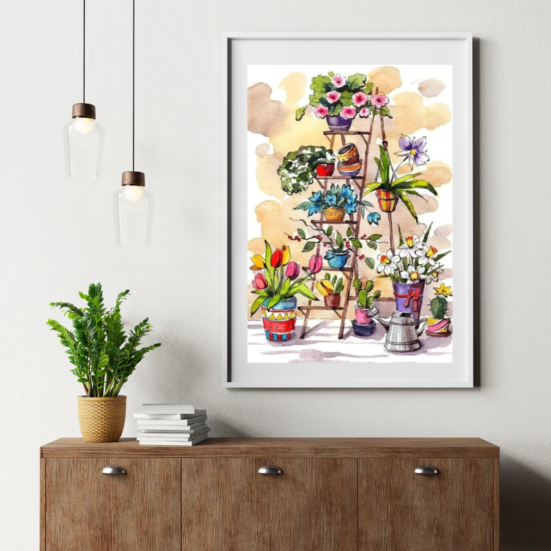 Diamond Painting Drabina z Kwiatami - SEOS Shop ®