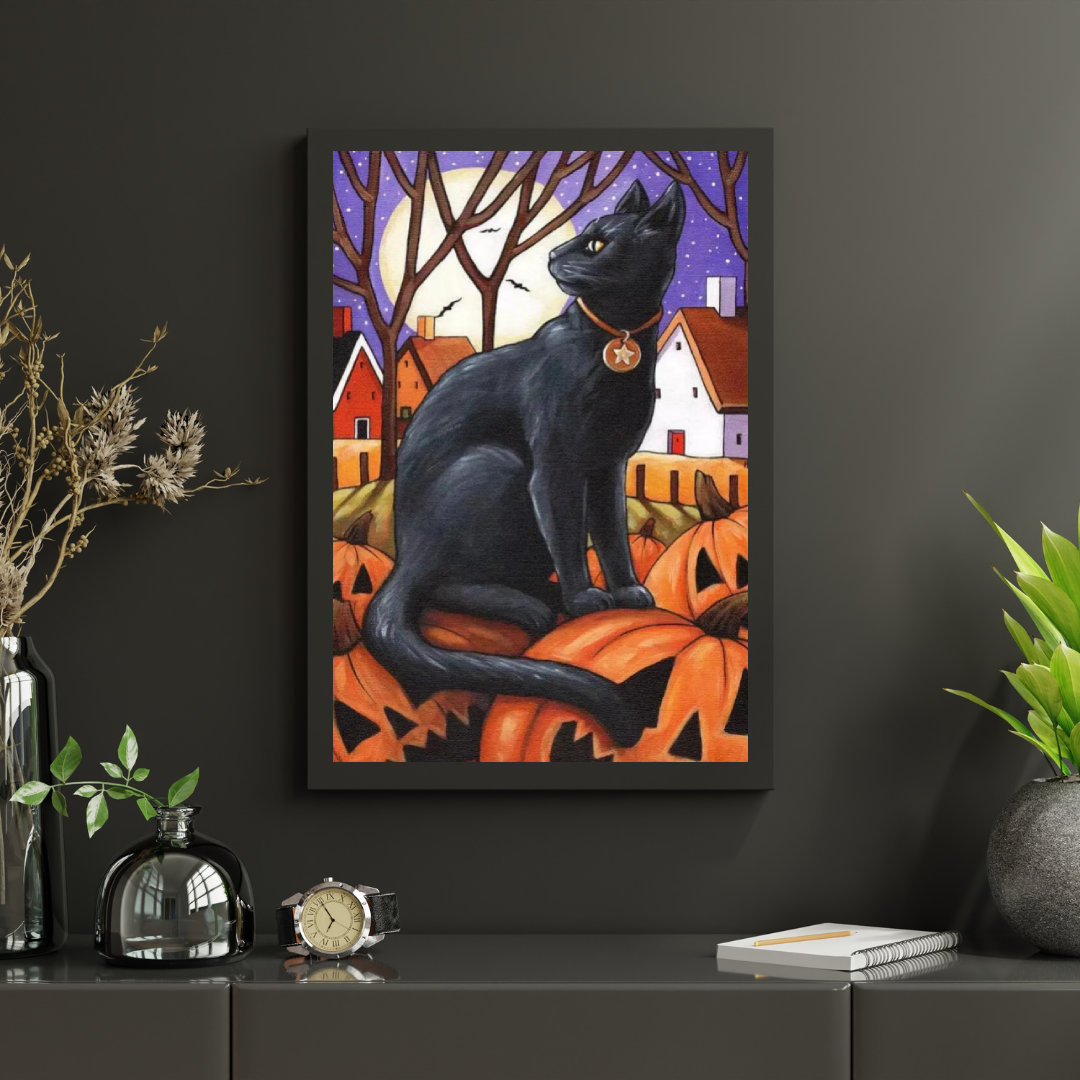 Diamond Painting Księżyc & Dynie