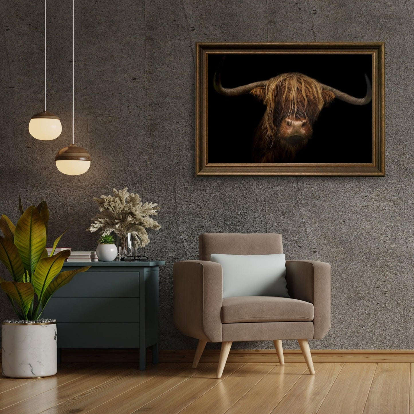 Diamond Painting Szkocki Highlands - Majestatyczny szkocki highlander w obrazie - SEOS Shop ®