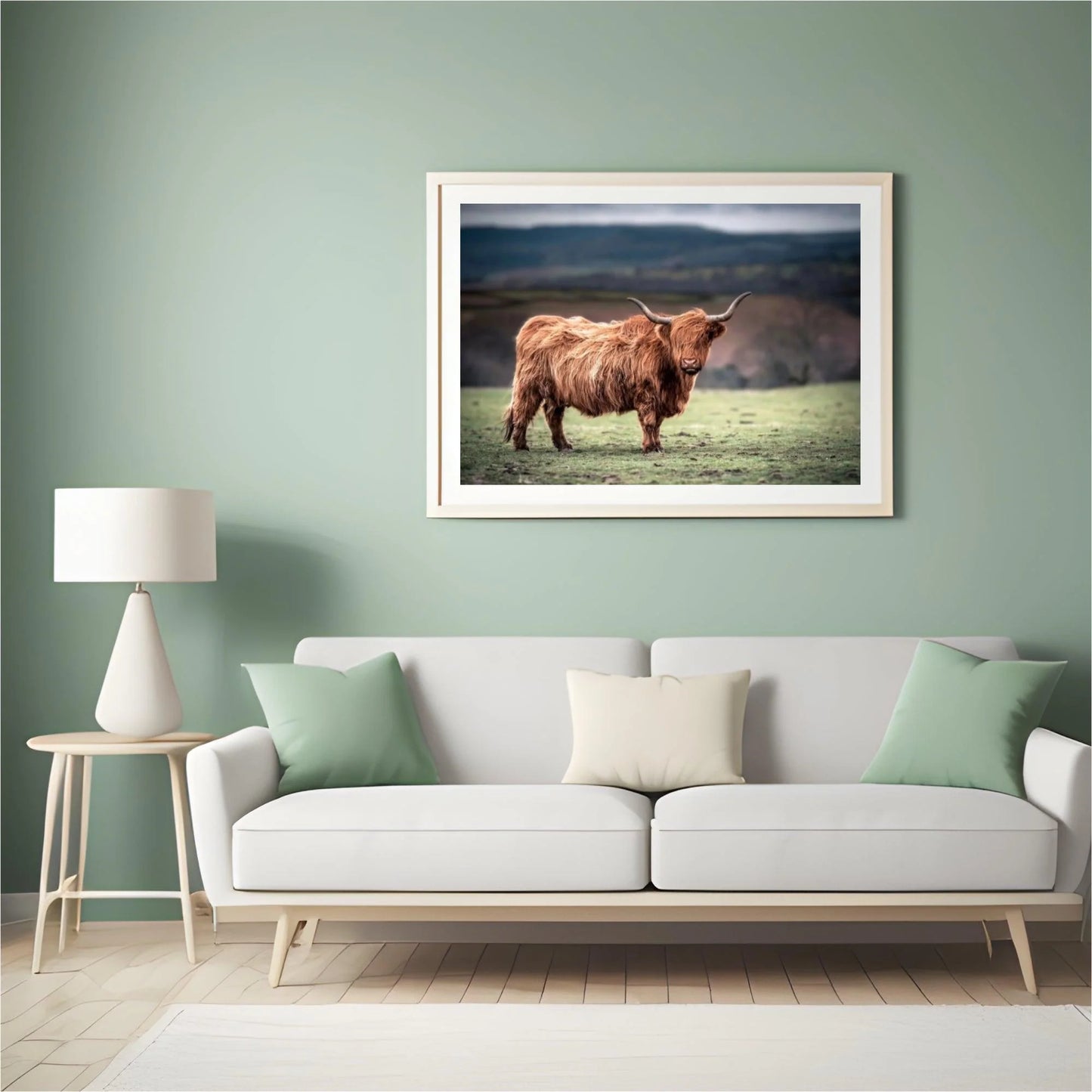 Diamond Painting Szkocki Highlander - Szkocki Highlander pasący się na wsi w Południowej Walii - SEOS Shop ®