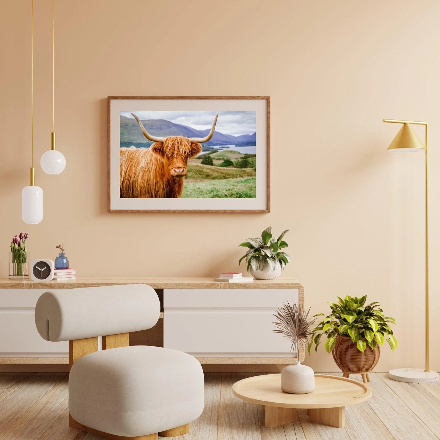 Diamond Painting Szkocki wysokogórski - Szkocki wysokogórski w przepięknym krajobrazie - SEOS Shop ®