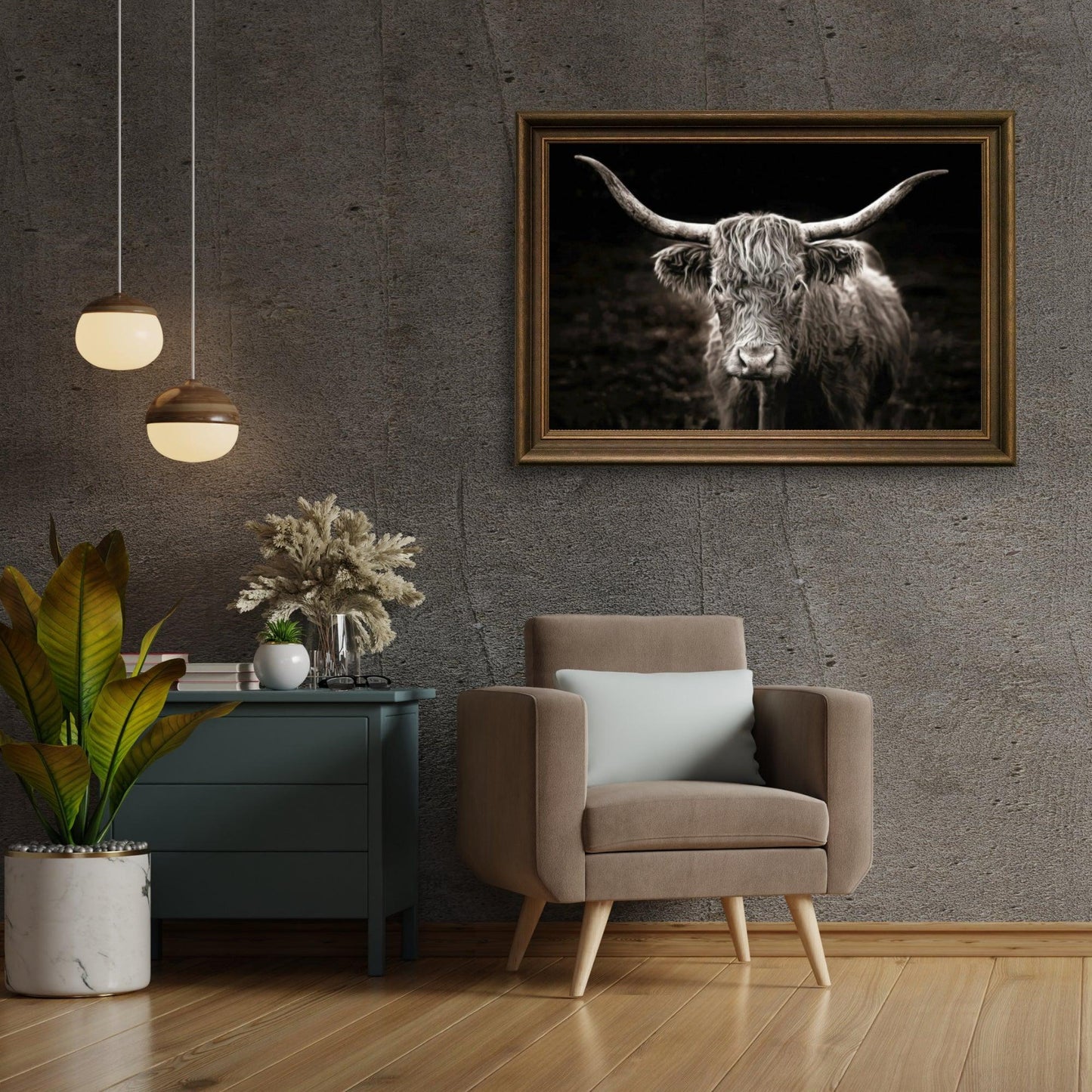 Diamond Painting Szkocki Highlander - Szkocki Highlander w stylu vintage - SEOS Shop ®