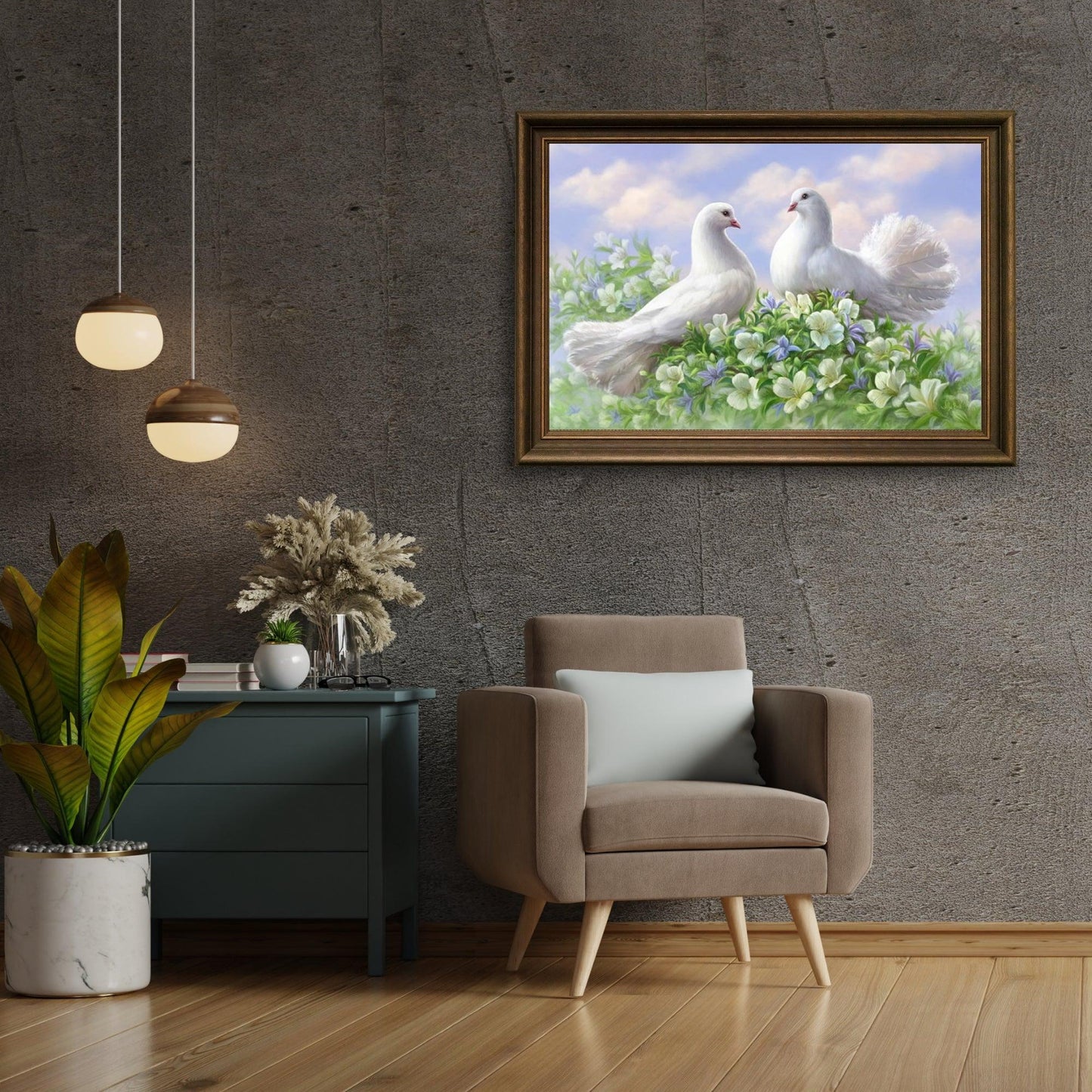 Diamond Painting Białe Gołębie - SEOS Shop ®