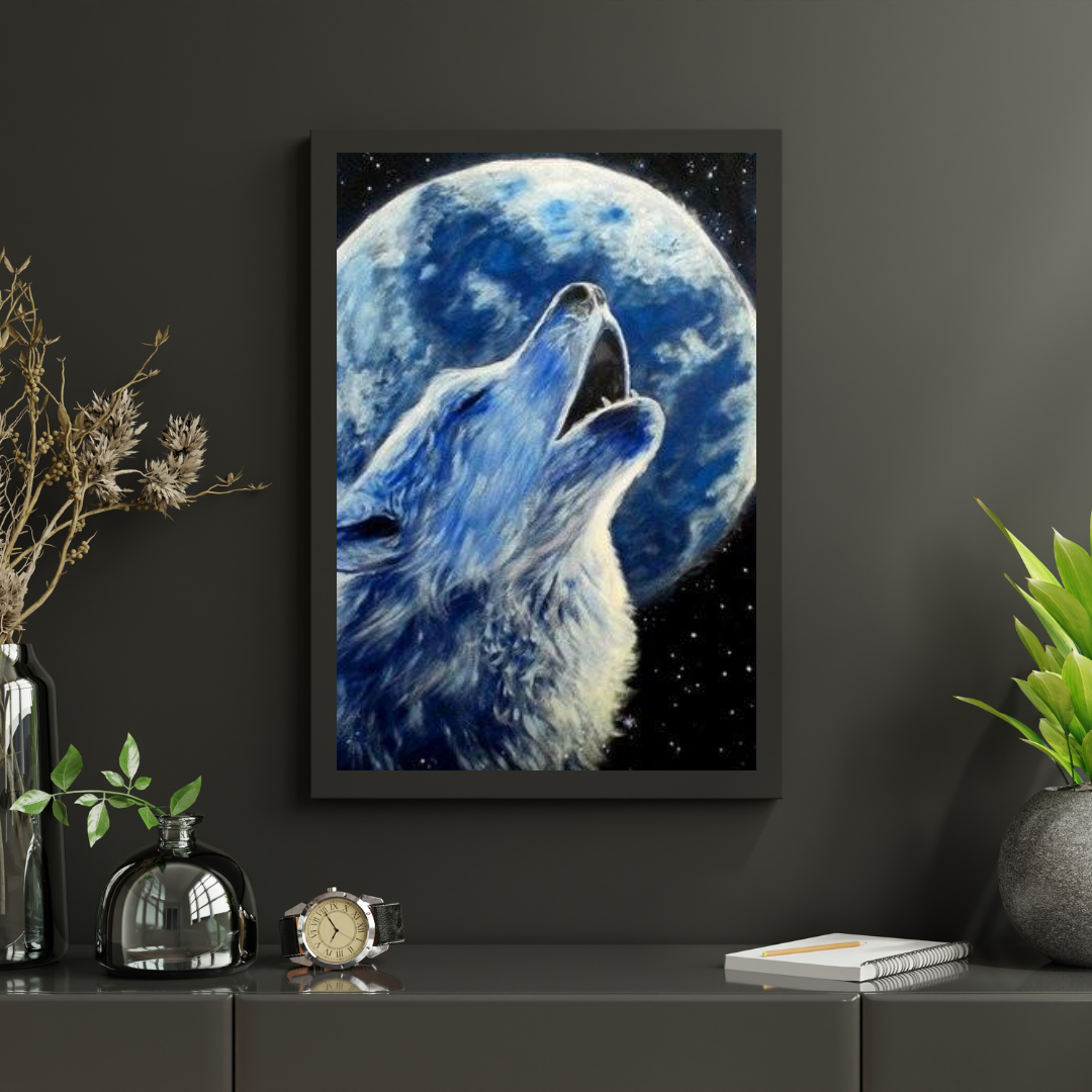 Diamond Painting Wilk i Księżyc - SEOS Shop ®