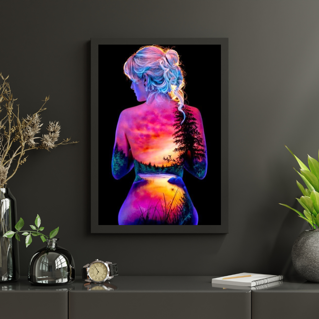Diamond Painting Słońce i księżyc z gwiazdami dziewczyna - SEOS Shop ®