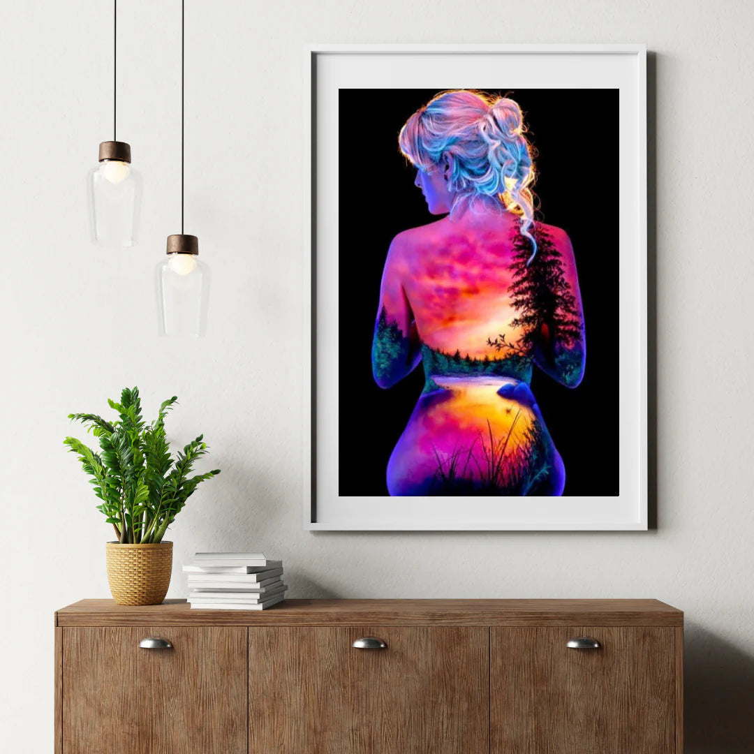 Diamond Painting Słońce i księżyc z gwiazdami dziewczyna - SEOS Shop ®
