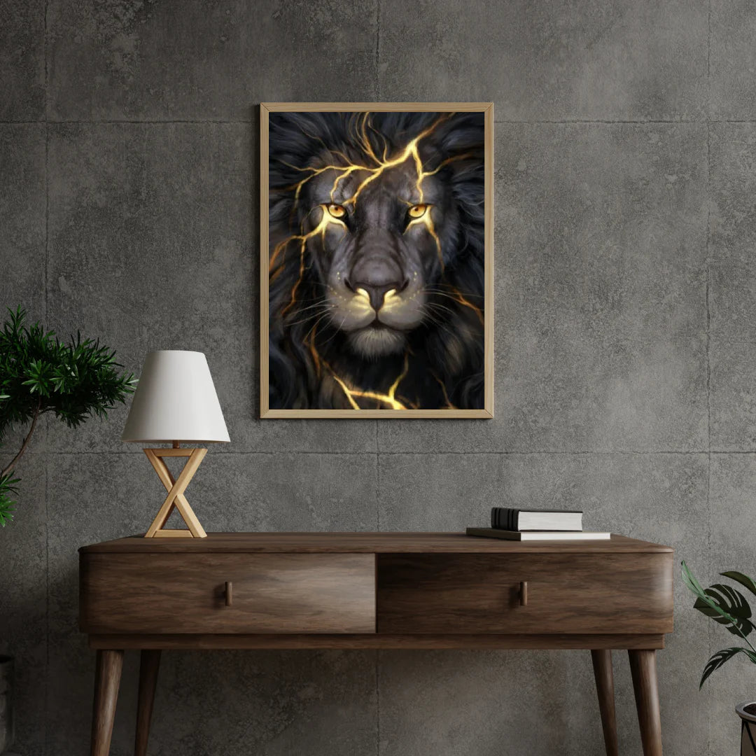 Diamond Painting Czarny Lew Podświetlenie - SEOS Shop ®