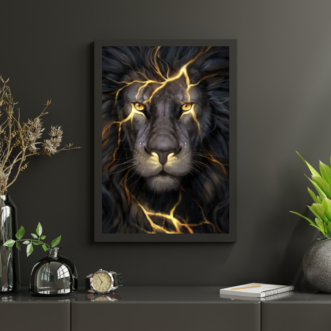 Diamond Painting Czarny Lew Podświetlenie - SEOS Shop ®