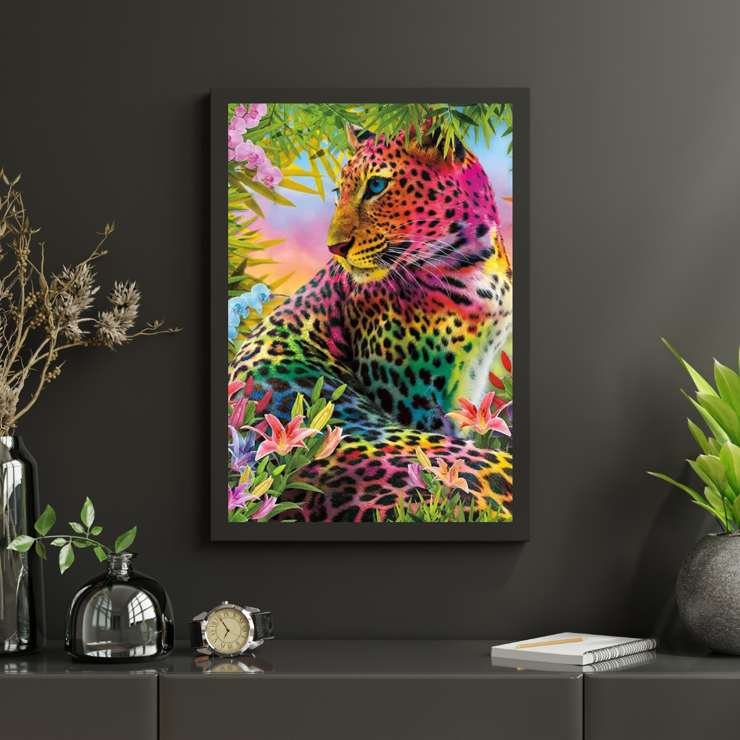Diamond painting Lampart kolorowy - SEOS Shop ®
