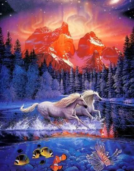 Diamond Painting Konie w wodzie - SEOS Shop ®