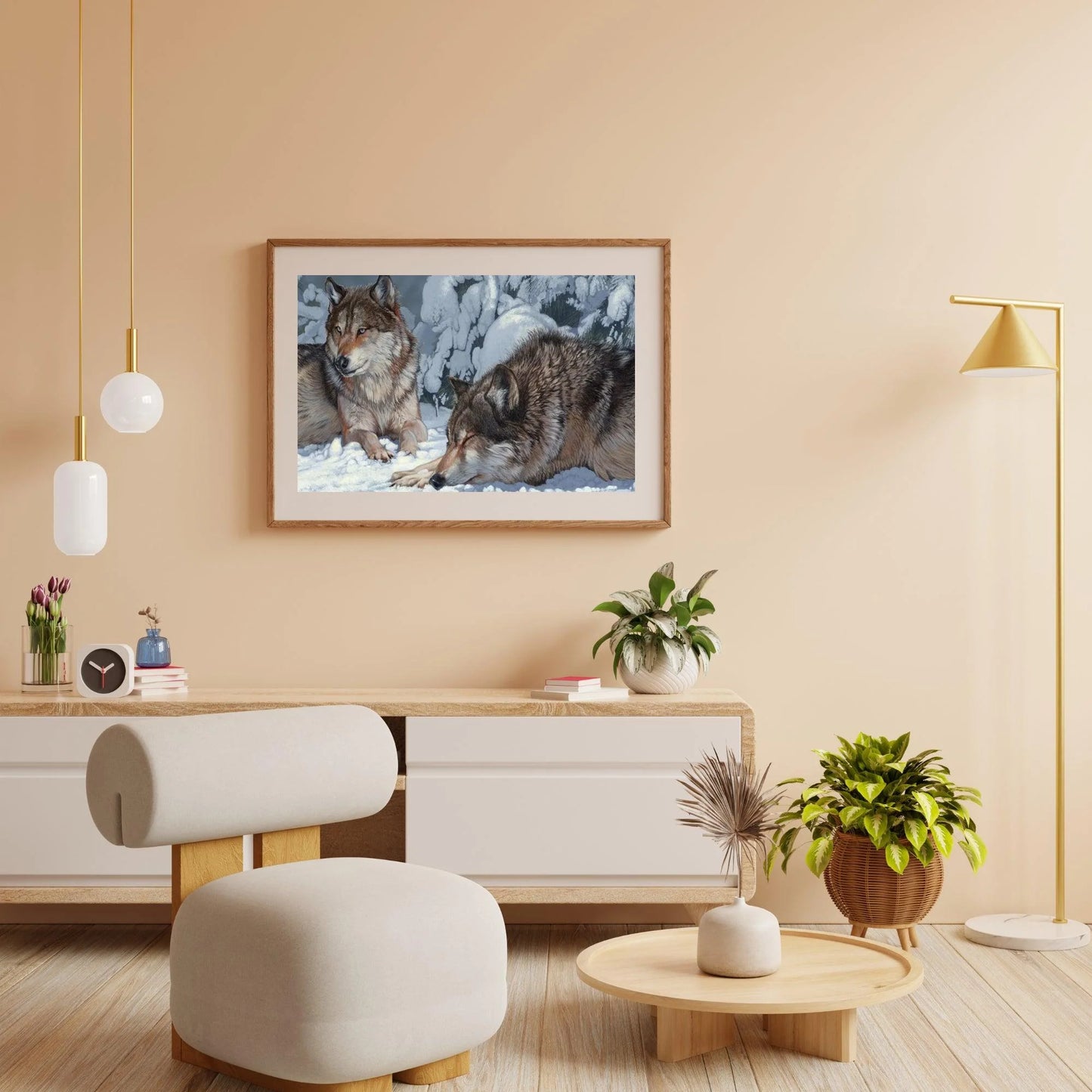 Diamond Painting - Spokojne Szarości: Faszynujący Wilk
