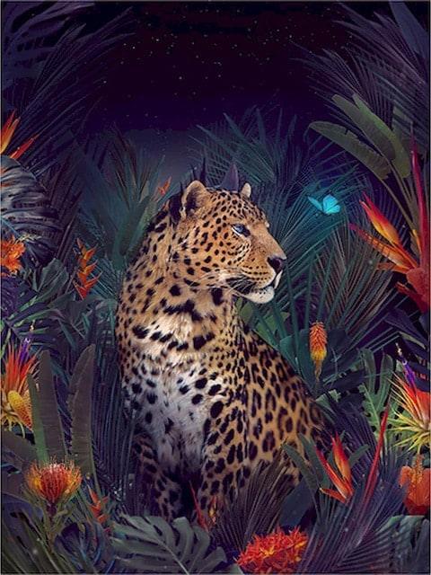 Diamond Painting Jachtluipaard z motylem - SEOS Shop ®