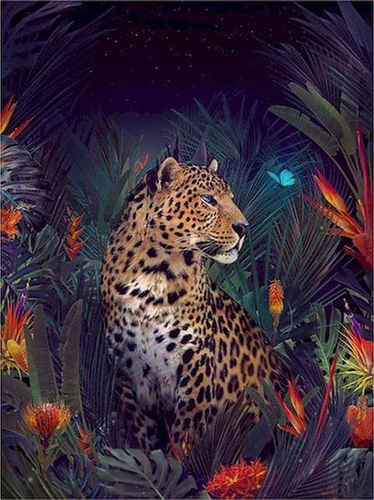 Diamond Painting Jachtluipaard z motylem - SEOS Shop ®
