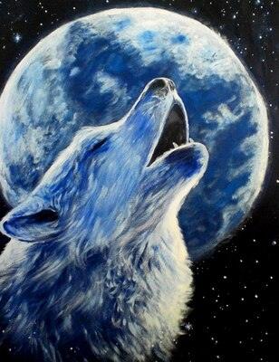 Diamond Painting Wilk i Księżyc - SEOS Shop ®