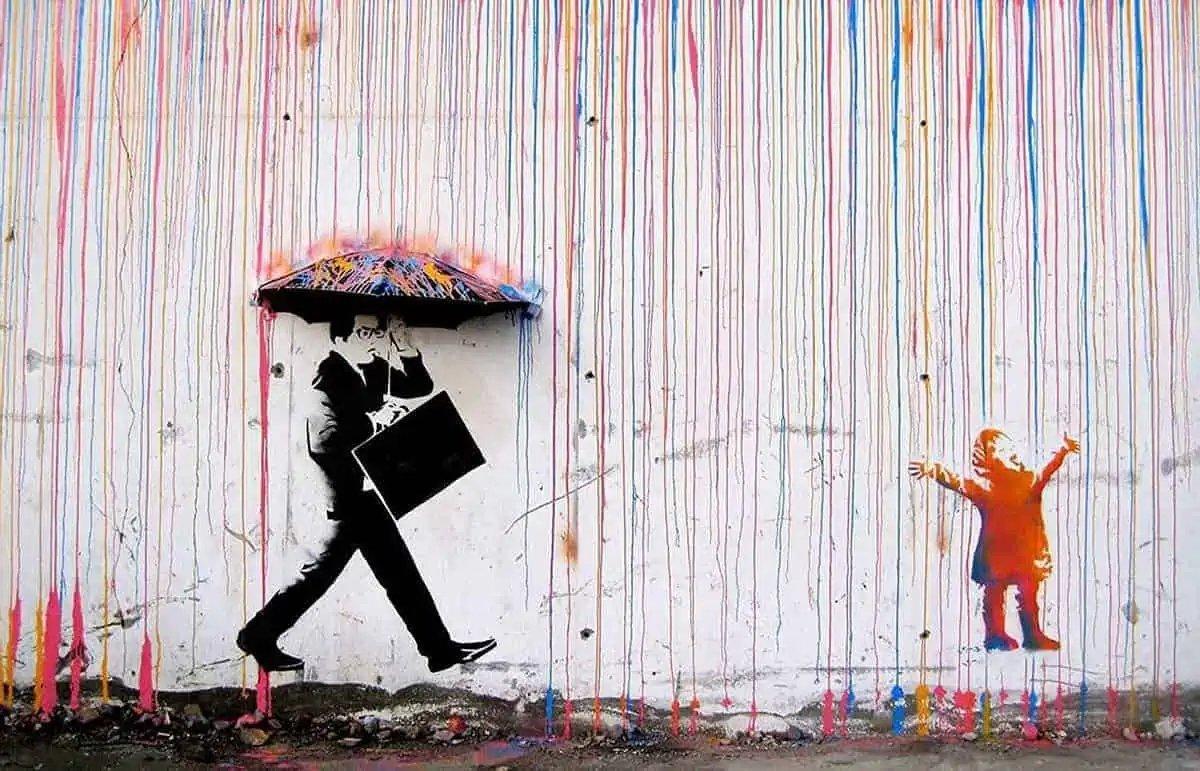 Diamond Painting Banksy – Deszcz kolorów - SEOS Shop ®
