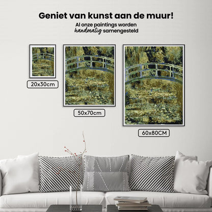 Diamond Painting Most nad stawem z liliami wodnymi - SEOS Shop ®