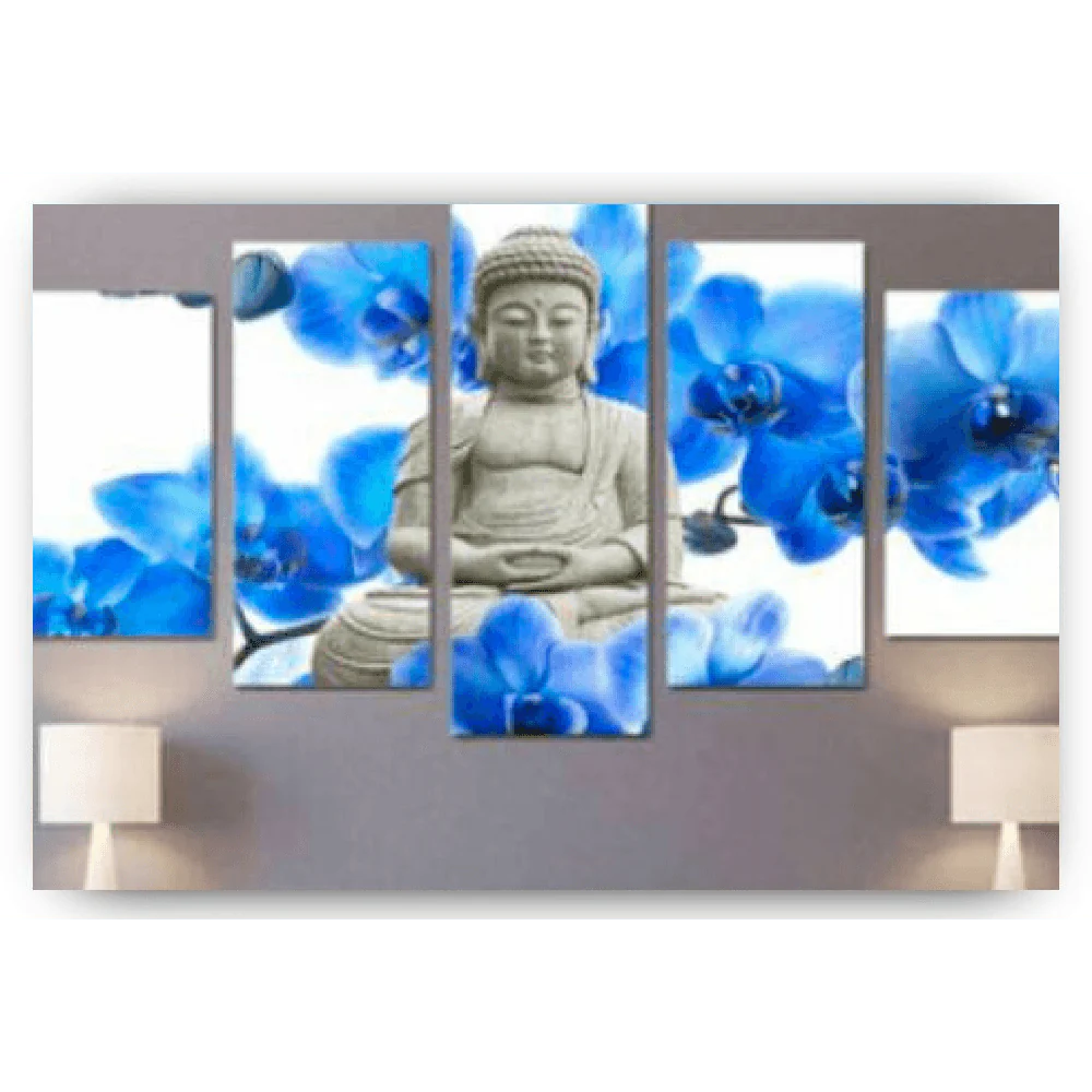 Diamond Painting Budda z pięknymi kwiatami 5 elementów - SEOS Shop ®