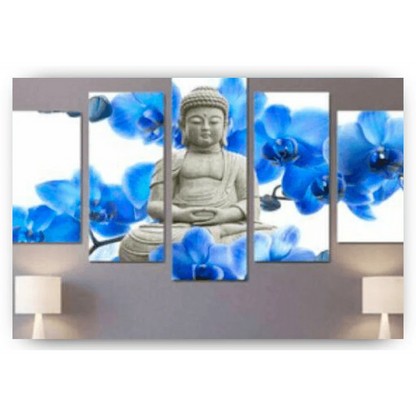 Diamond Painting Budda z pięknymi kwiatami 5 elementów - SEOS Shop ®