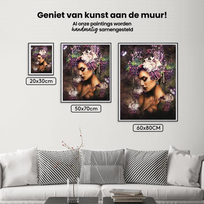Diamond Painting Winogrona Kobiety z Motylem - SEOS Shop ®