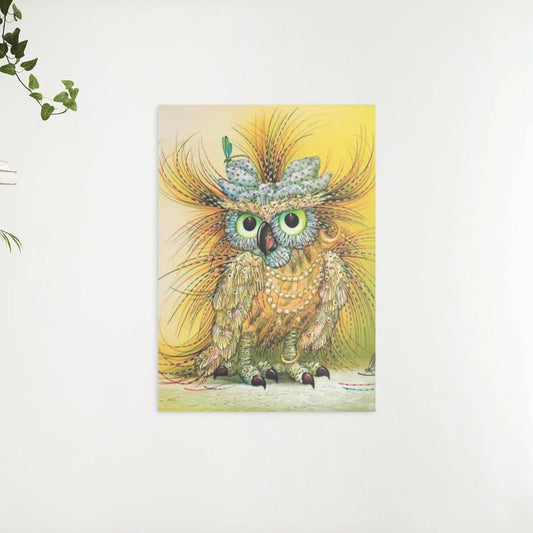 Diamond Painting Żółta abstrakcyjna sowa - SEOS Shop ®