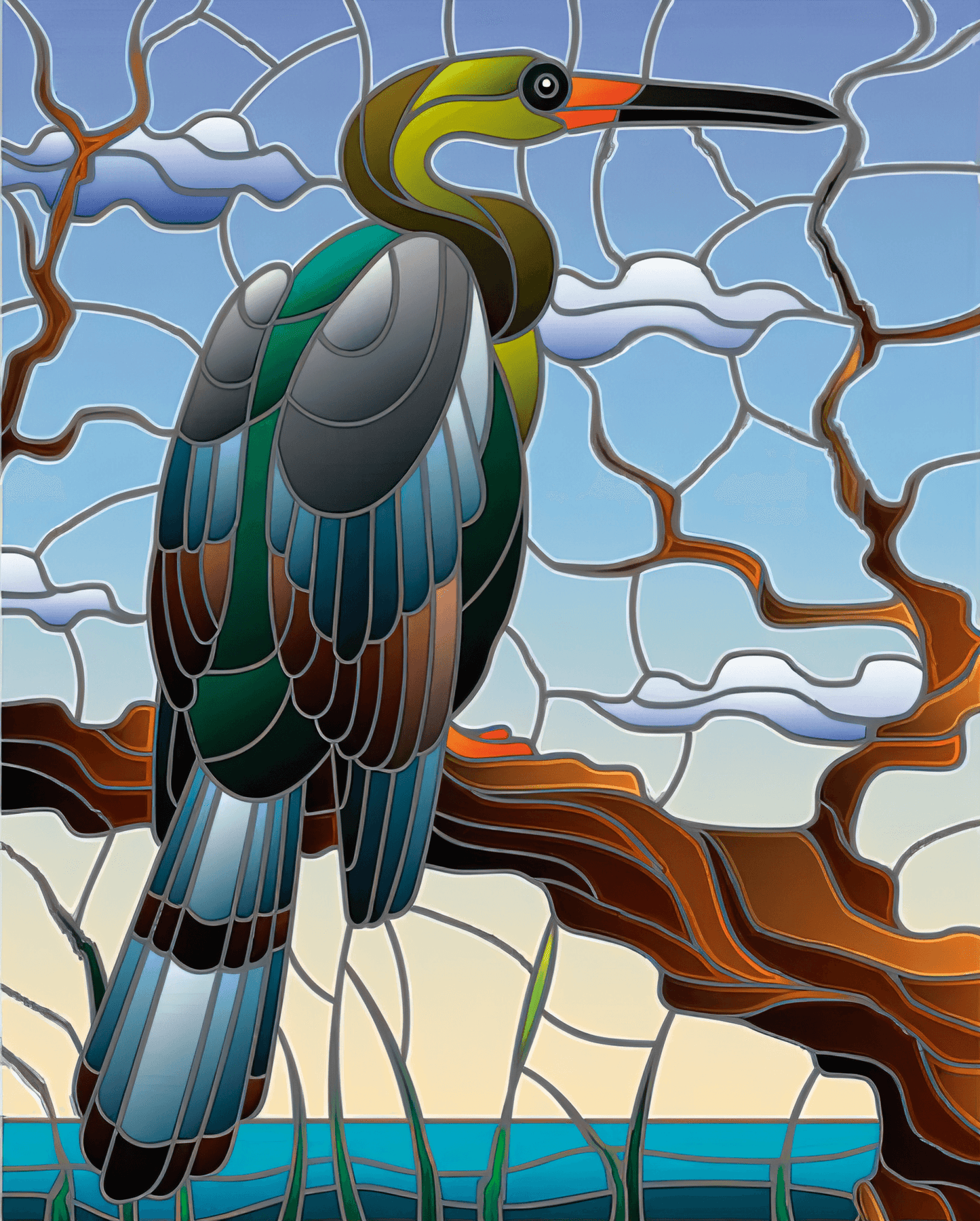 Diamond Painting - Szary Czapla - SEOS®