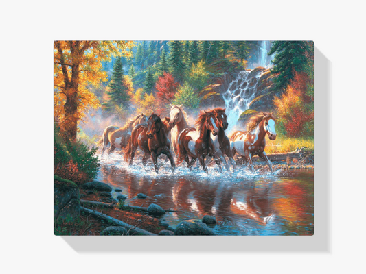 Diamond Painting Grupa koni w wodzie - SEOS Shop ®