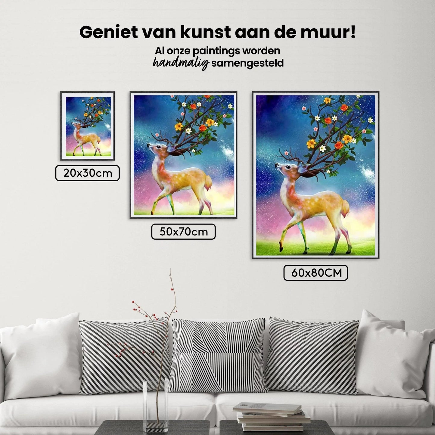 Diamond Painting Jelenie i Kwiaty Róg - SEOS Shop ®