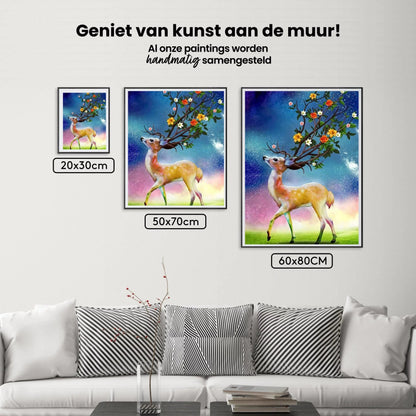 Diamond Painting Jelenie i Kwiaty Róg - SEOS Shop ®