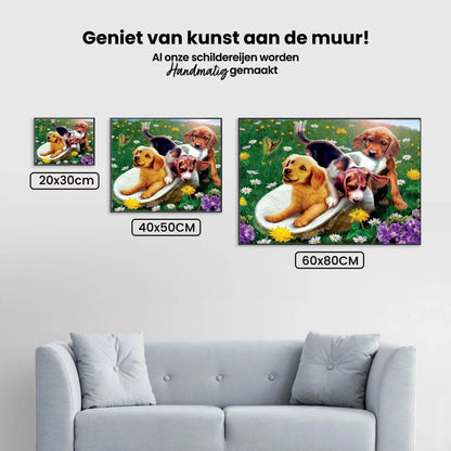 Diamond Painting Psy i kwiaty - SEOS Shop ®