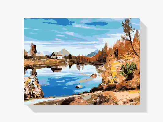 Diamond Painting - Domek nad jeziorem - SEOS Shop ®