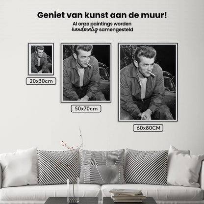 Diamond Painting James Dean czarno-biały - SEOS Shop ®